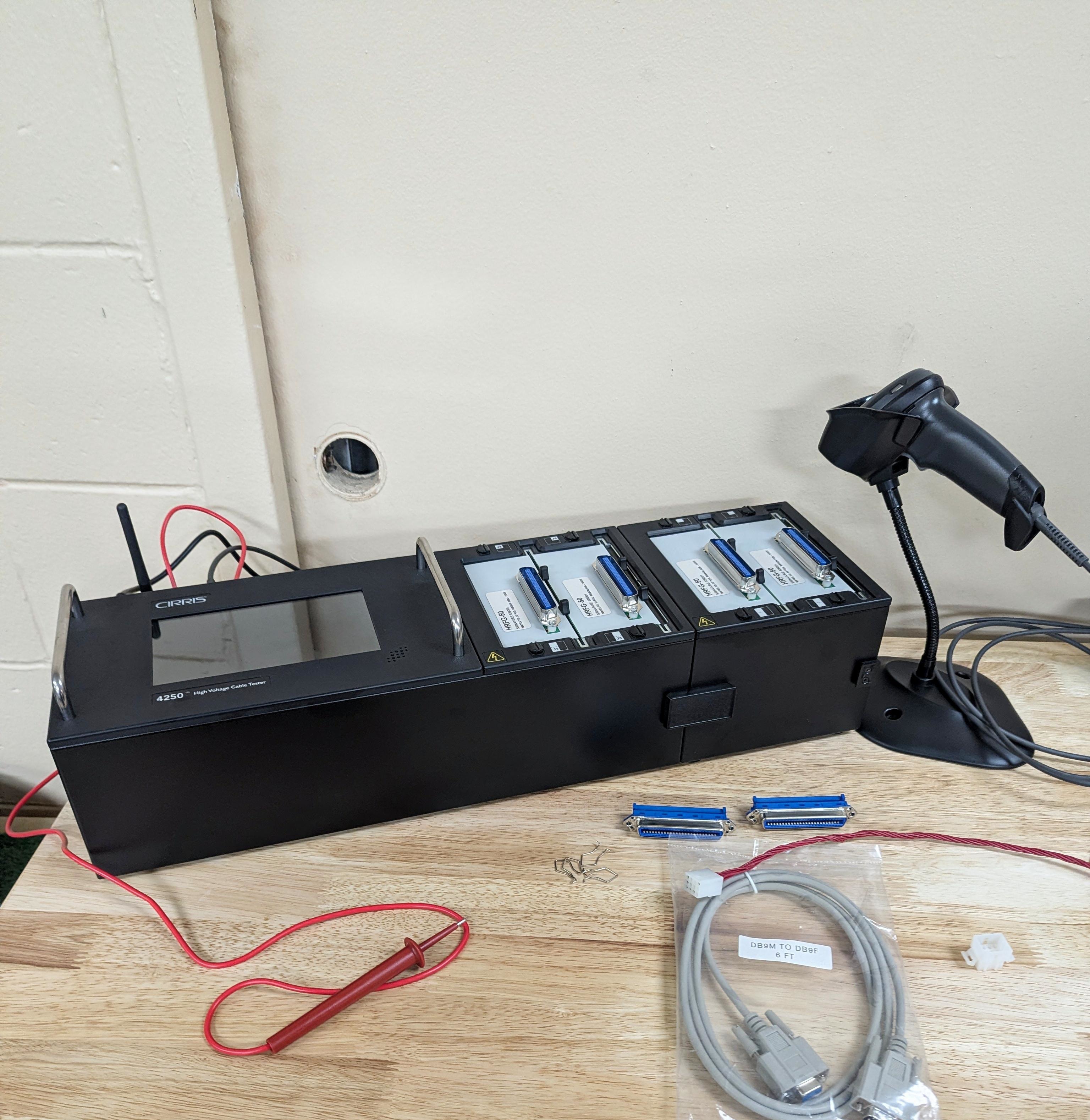 Cirris 4250 continuity tester used for 100% electrical testing of cable assemblies